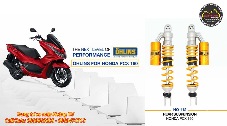 Phuộc Ohlins HO112 - Dòng sản phẩm thay thế phuộc zin của xe PCX 160