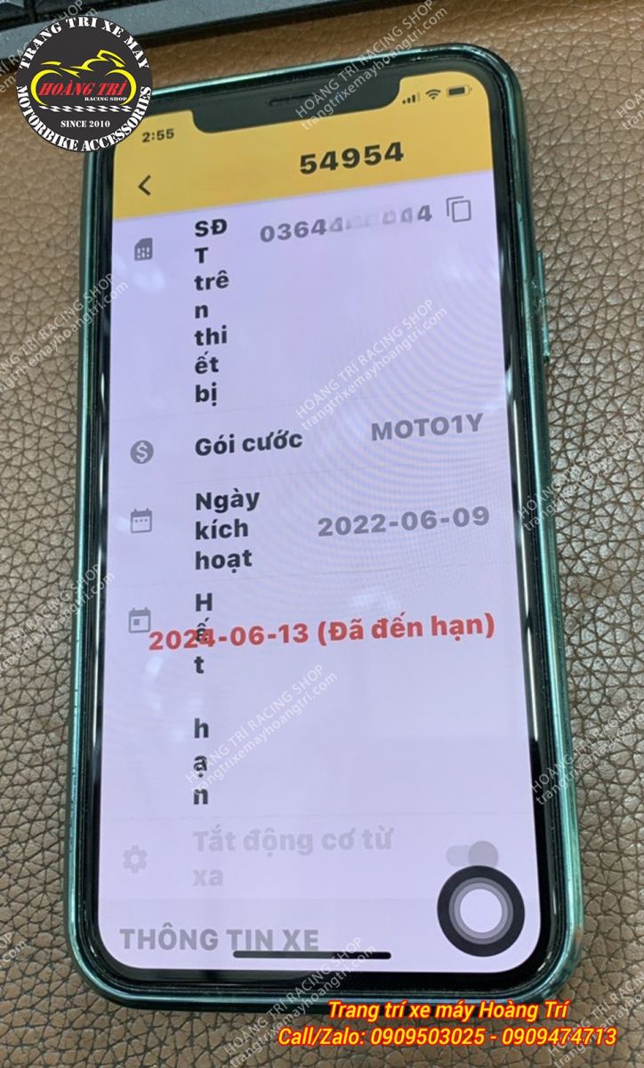 Thông tin hết hạn có trực tiếp trên app dễ dàng gia hạn