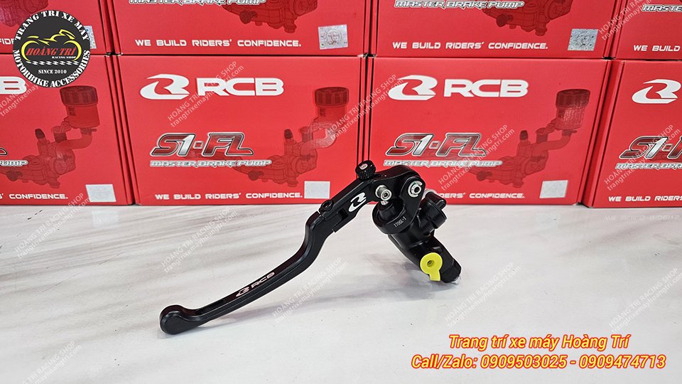 Cận cảnh tay thắng bên trái Racing Boy S1 V2 mẫu 2024 (Màu đen - bên trái)