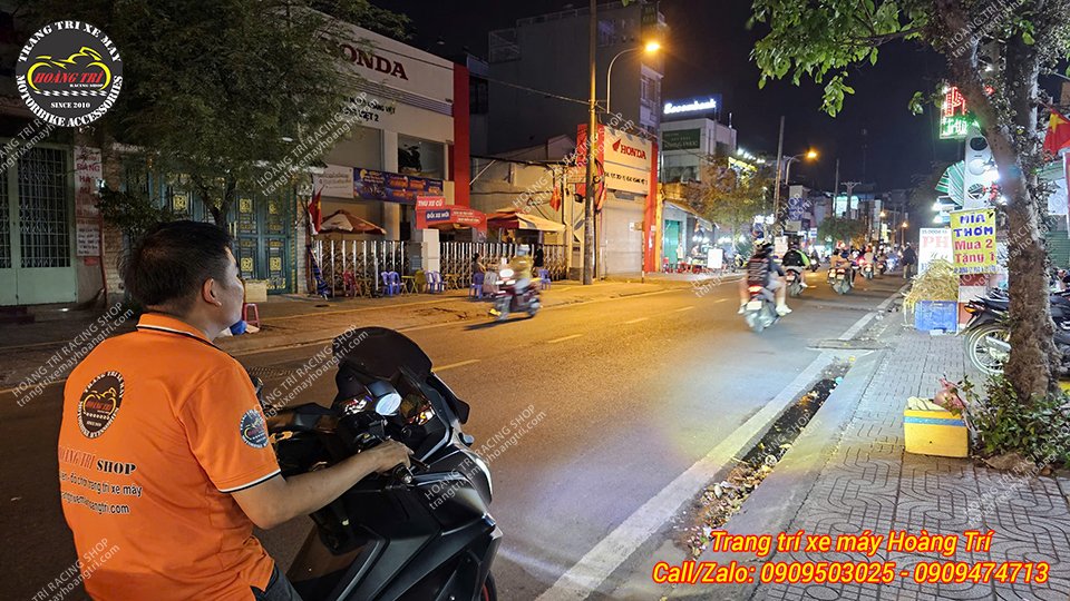 Test ánh sáng đèn trợ sáng M20 Ultra Titan Moto (Chế độ pha)