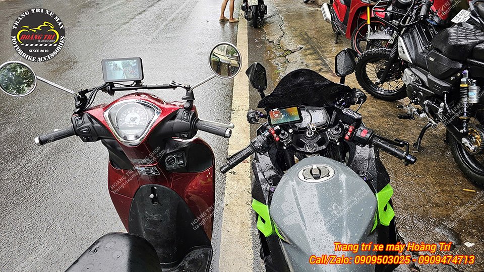 So kè cùng chiếc Ninja 400 với cùng một sản phẩm màn hình Chigee