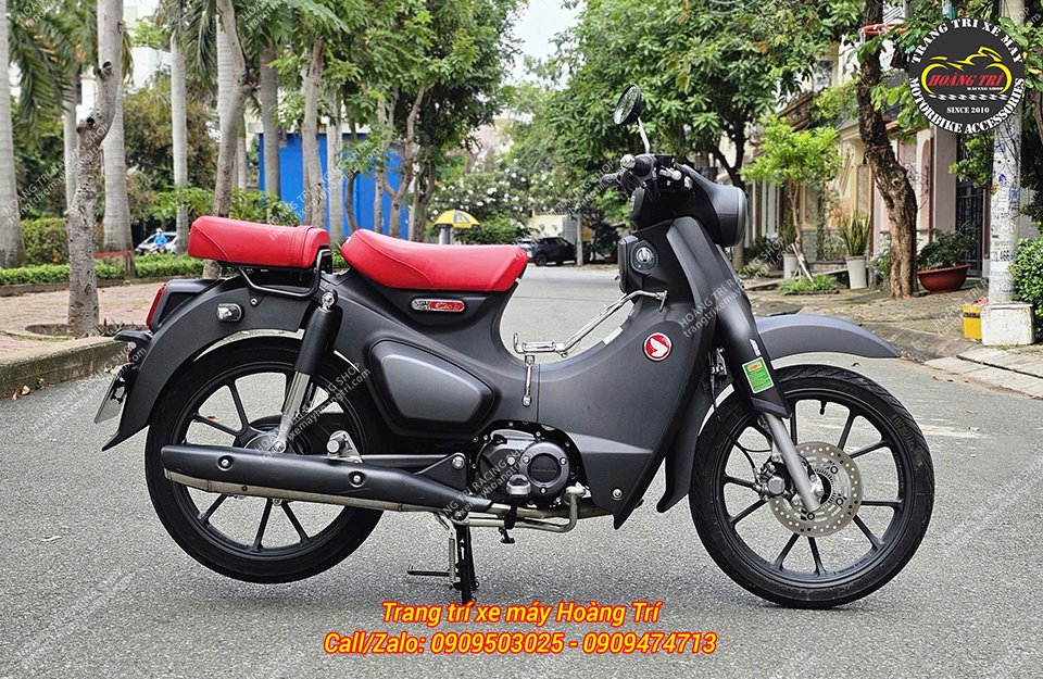 Cùng nhìn ngắm lại chiếc Super Cub đen mờ trang bị hoàn chỉnh phanh ABS kênh trước