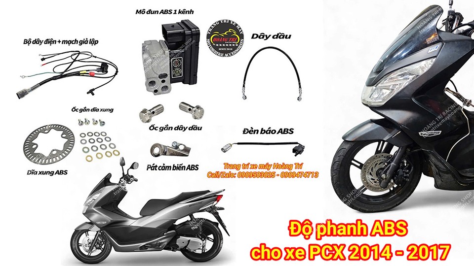 Cận cảnh chi tiết các phụ kiện độ phanh ABS cho xe PCX 2014 - PCX 2017