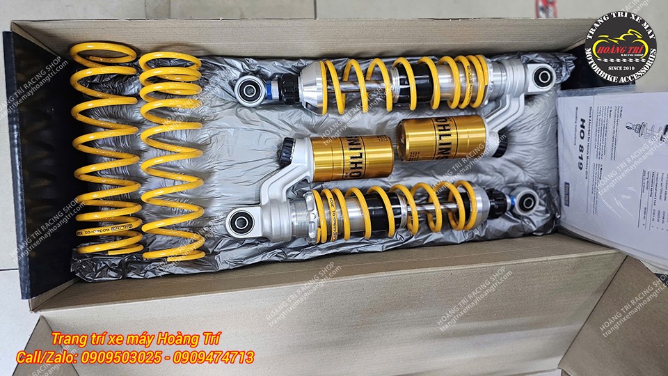 Cận cảnh cặp phuộc Ohlins HO819 vừa được unbox