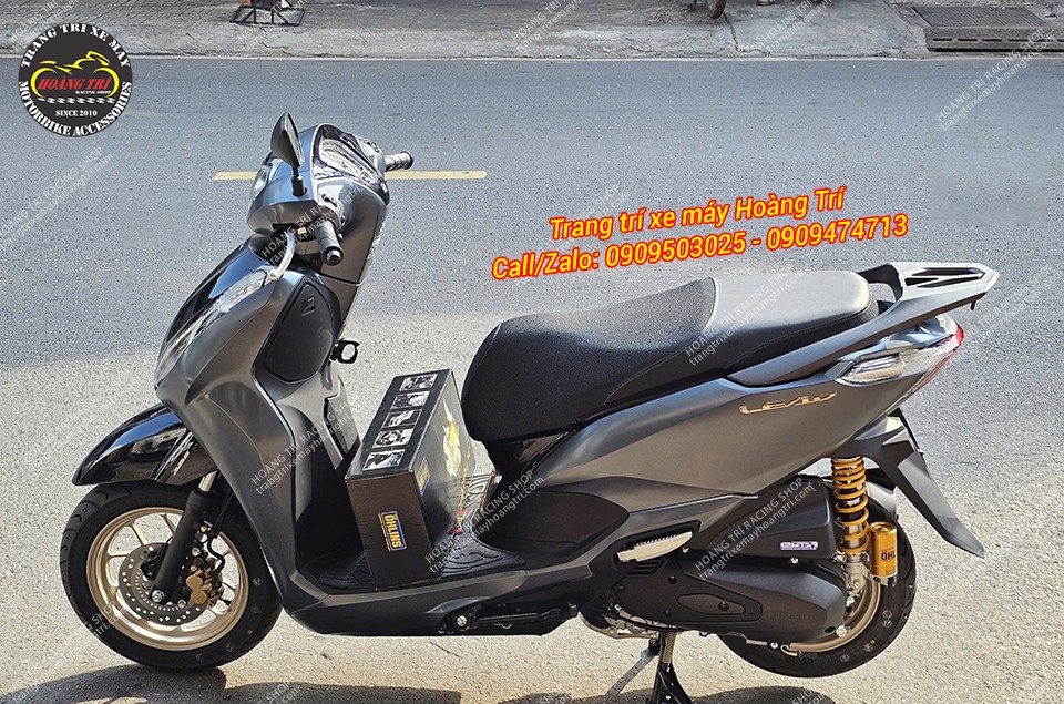 Tổng thể xe Lead 2025 với cây phuộc hàng hiệu mới vừa được trang bị