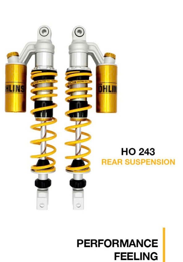 Phuộc sau Ohlins HO243 có trang bị bình dầu - Phuộc Ohlins chính hãng