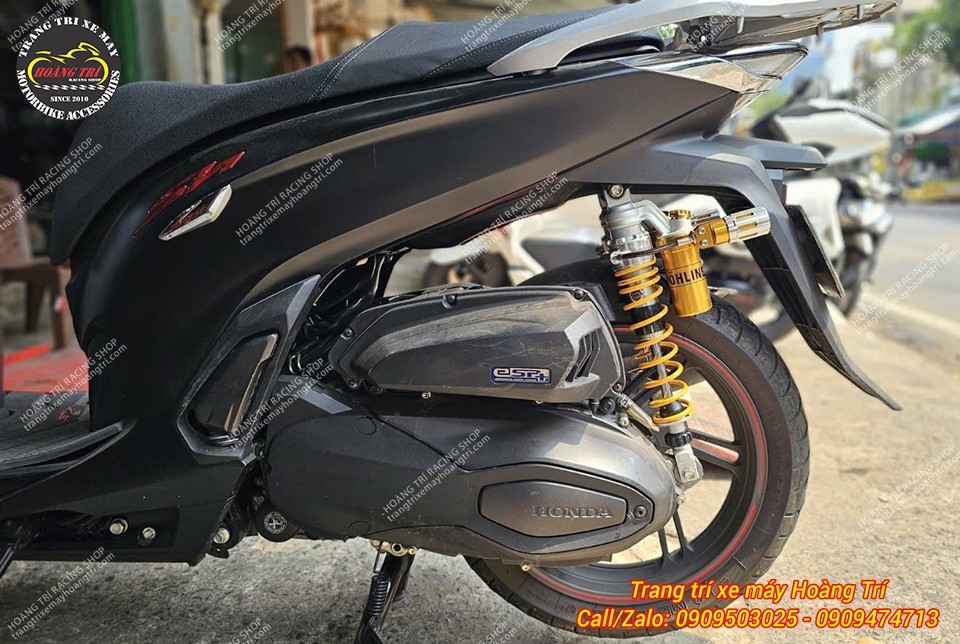 Combo 2 phụ kiện phuộc Ohlins và HPA tăng chỉnh được trang bị cho xe