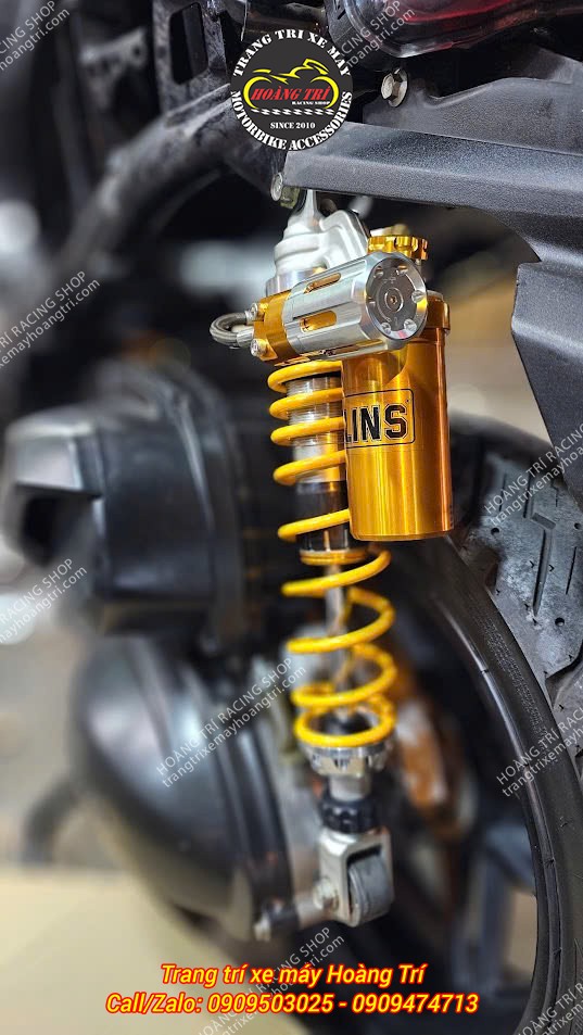 HPA với 2 tông màu vàng - bạc trông sang trọng và đồng bộ với phuộc