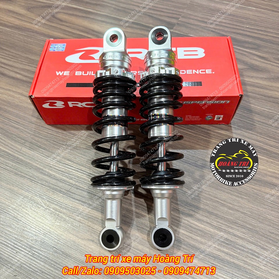 Phuộc Racing Boy C-Series màu đen lên dáng chuẩn trên Sirius Fi