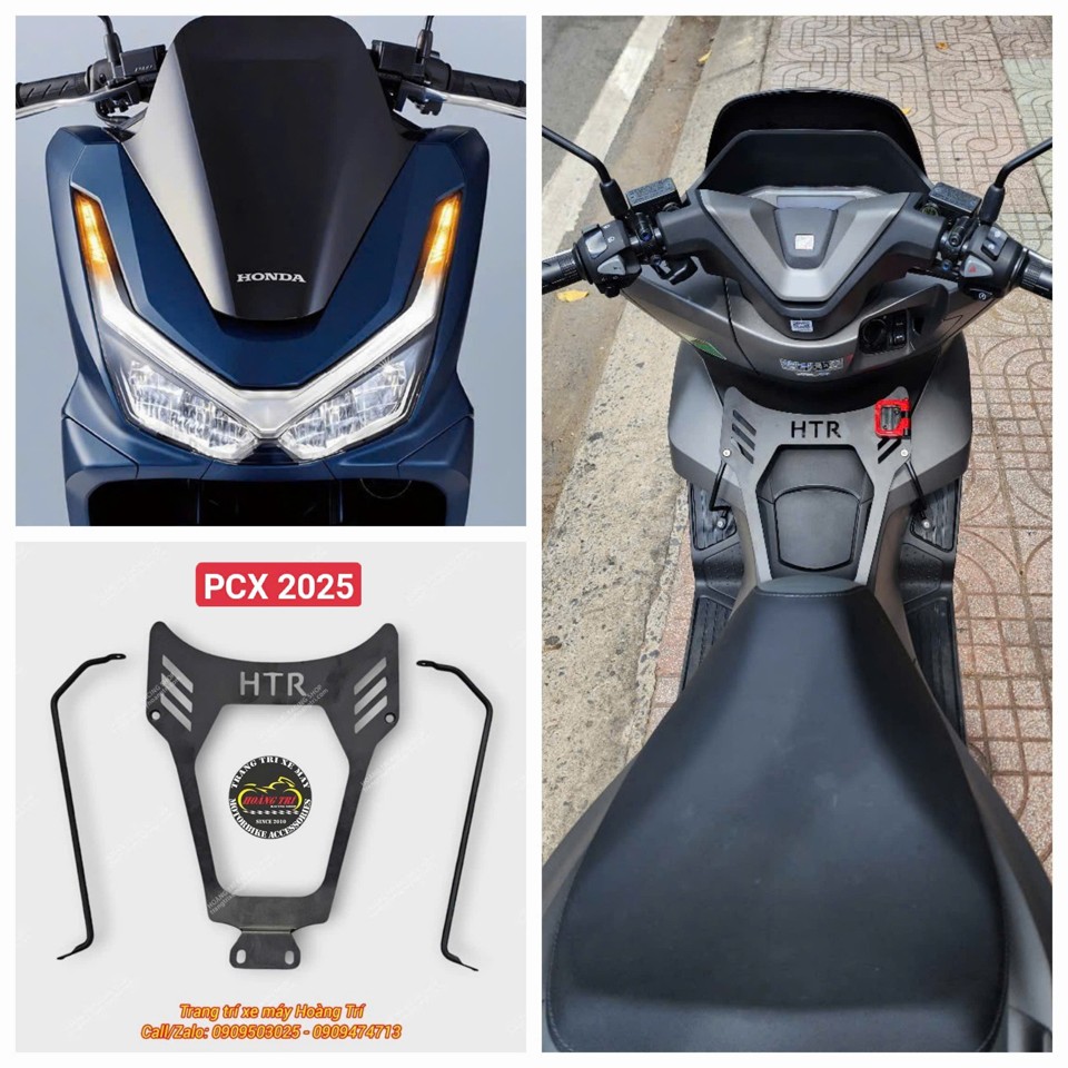 Do thiết kế thay đổi, mẫu baga giữa cho PCX 160 2025 có một vài điểm khác biệt so với đời trước