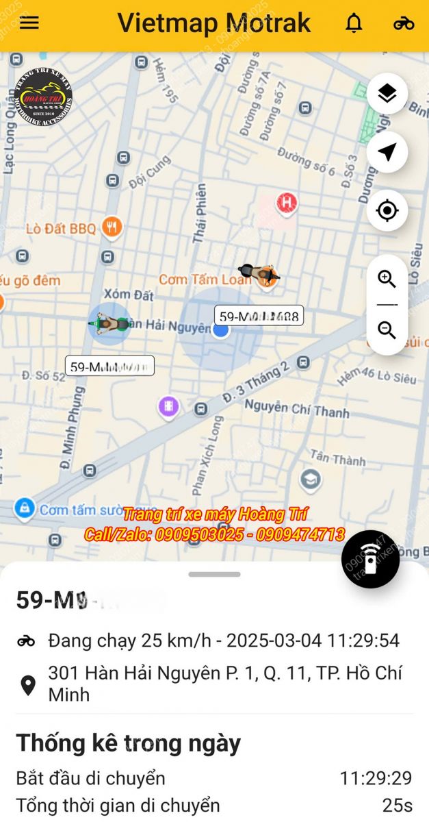 Một ứng dụng duy nhất có thể quản lý cùng lúc nhiều thiết bị định vị (quản lý nhiều xe)