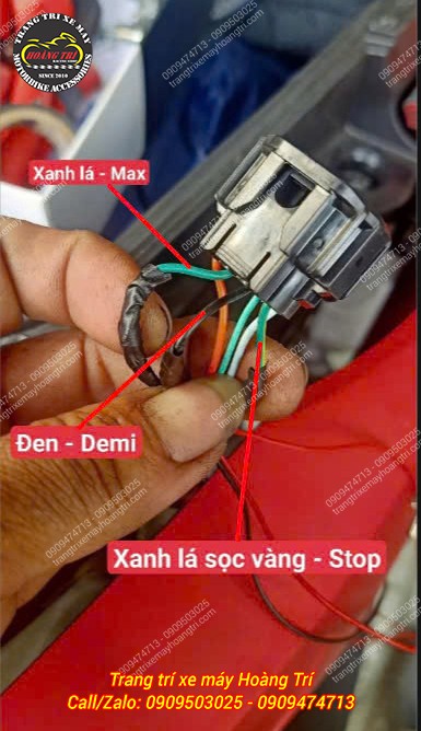 Mạch điện đấu nối đèn Stop – đèn thắng được thể hiện trong sơ đồ cụ thể