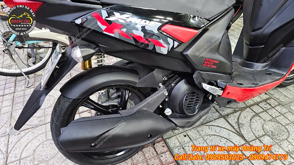 Chiếc XRide 125 đã được trang bị thêm dè con chắn bùn tiện dụng