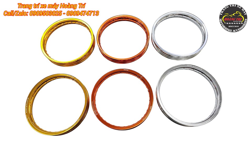 Niềng Scarlet 17 inch 4 màu gồm: đen, gold, cam và bạc