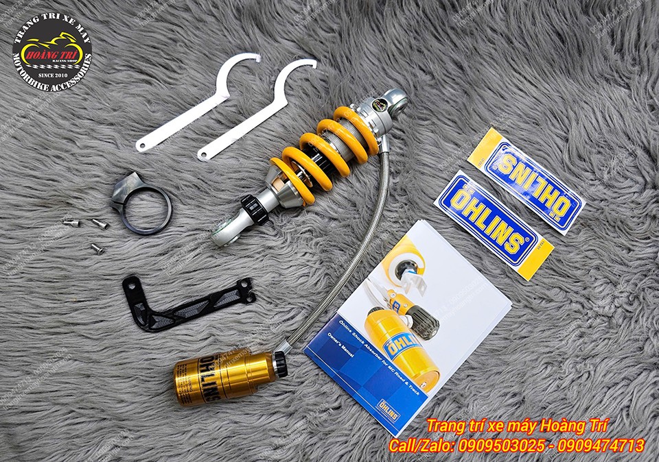 Trọn bộ phuộc Ohlins Su719 chính hãng đi kèm tất cả phụ kiện cần thiết