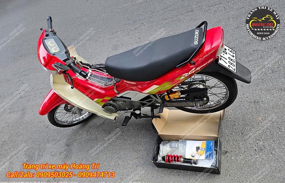 Cây phuộc nguyên bản của Xì Po đã được tháo bỏ để nâng cấp