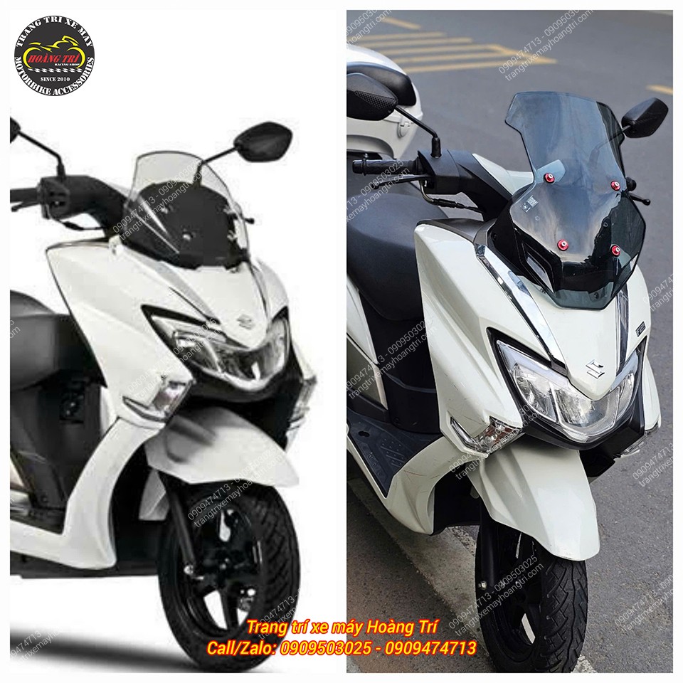 Hình ảnh xe trước và sau khi nâng cấp kính chắn gió ADV Zhi.Pat