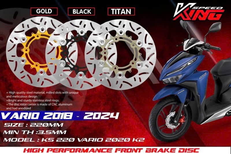 Mẫu đĩa KingSpeed K5 size 220mm kiểu dáng đẳng cấp, sang trọng
