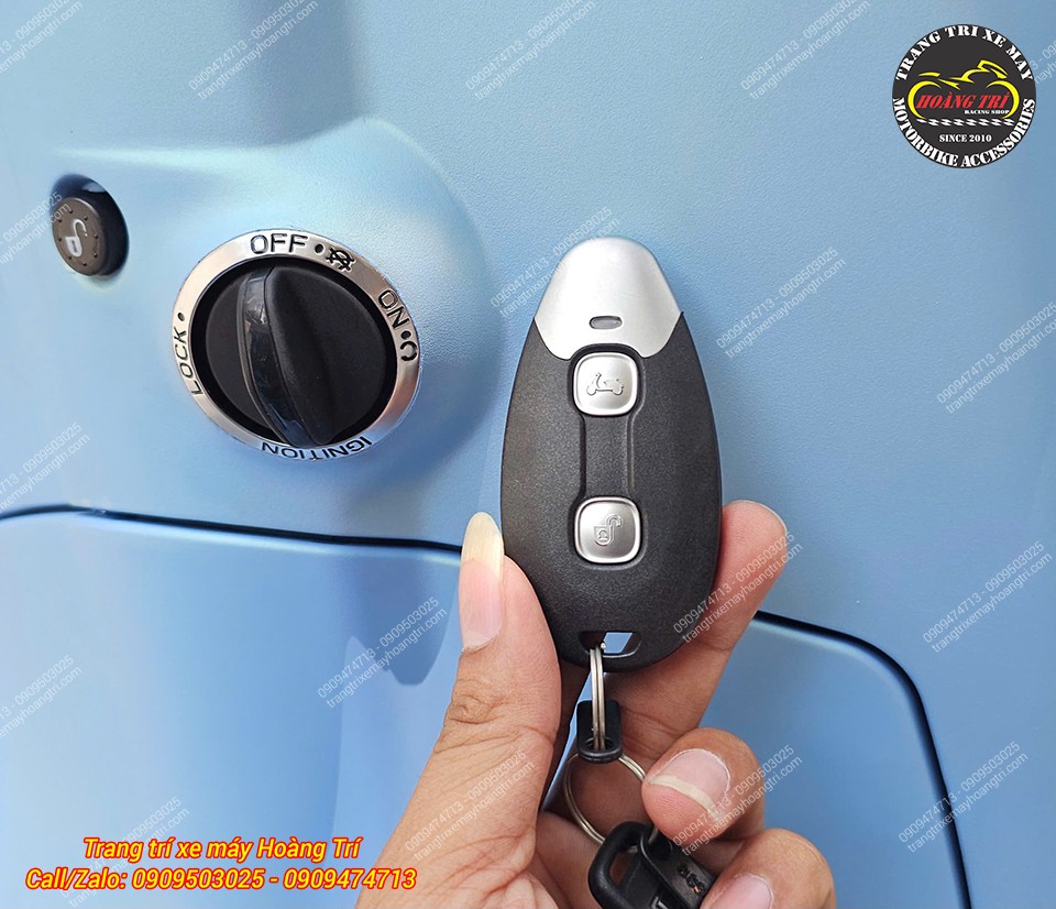Remote 2 nút tích hợp đầy đủ tính năng Smartkey Piaggio đã hoàn thiện xong
