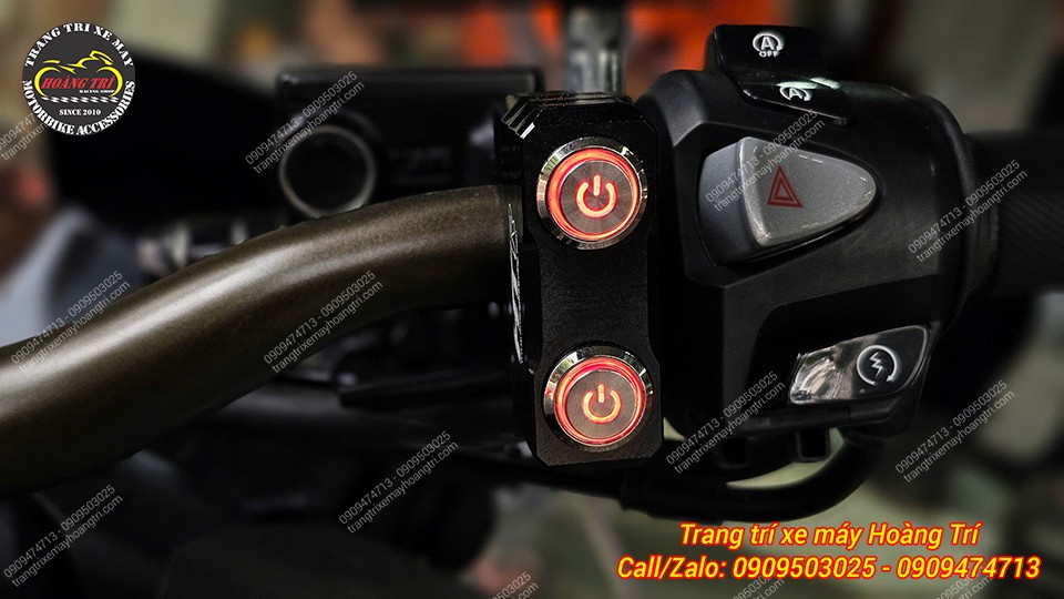 Đây là mẫu công tắc LED thiết kế hiện đại, tiện dụng dành cho xe máy
