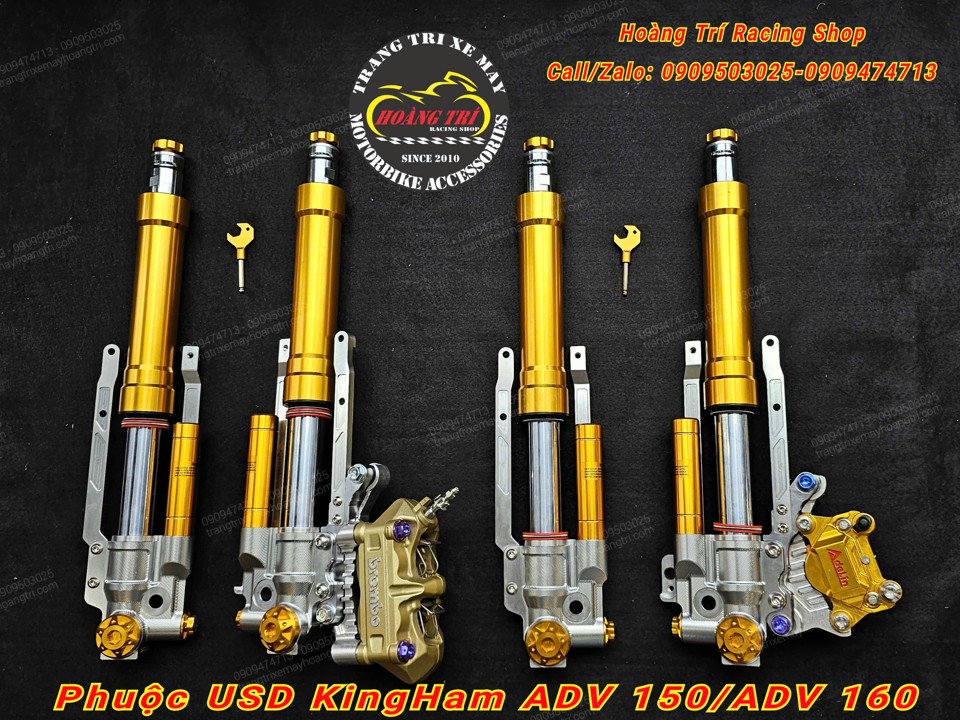 Bộ phụ kiện phuộc upside down Kingham dành cho xe ADV 150/160 (chưa bao gồm heo dầu)