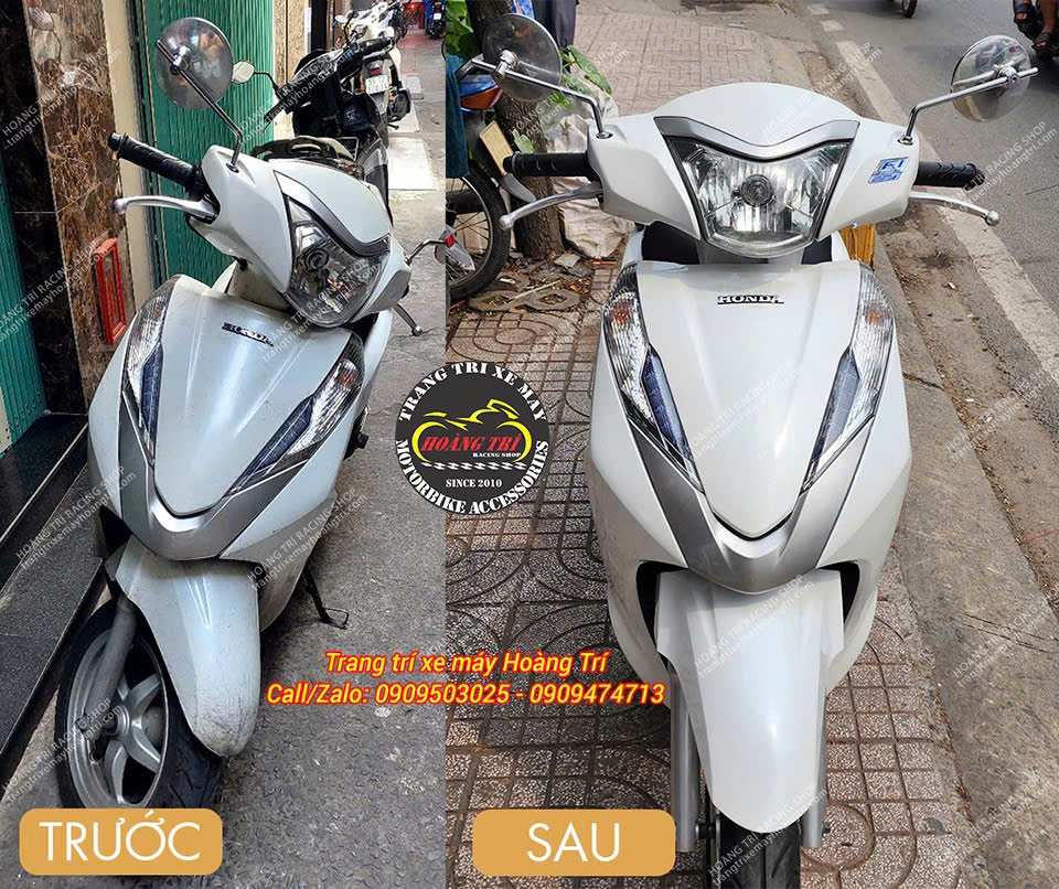 So sánh hình ảnh trước và sau khi lên dàn áo mới cho chiếc Lead đời 2014