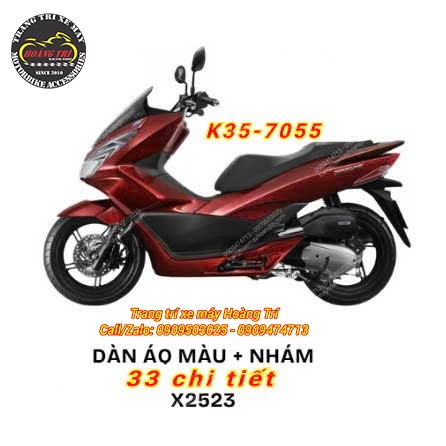 Dán áo xe PCX 2014 - 2017 chính hãng Honda 33 chi tiết X2523 (Màu đỏ)