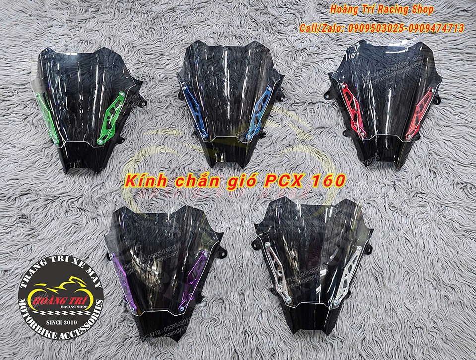 PCX 160 có đến 5 lựa chọn màu sắc khác nhau cho dòng kính chắn gió này