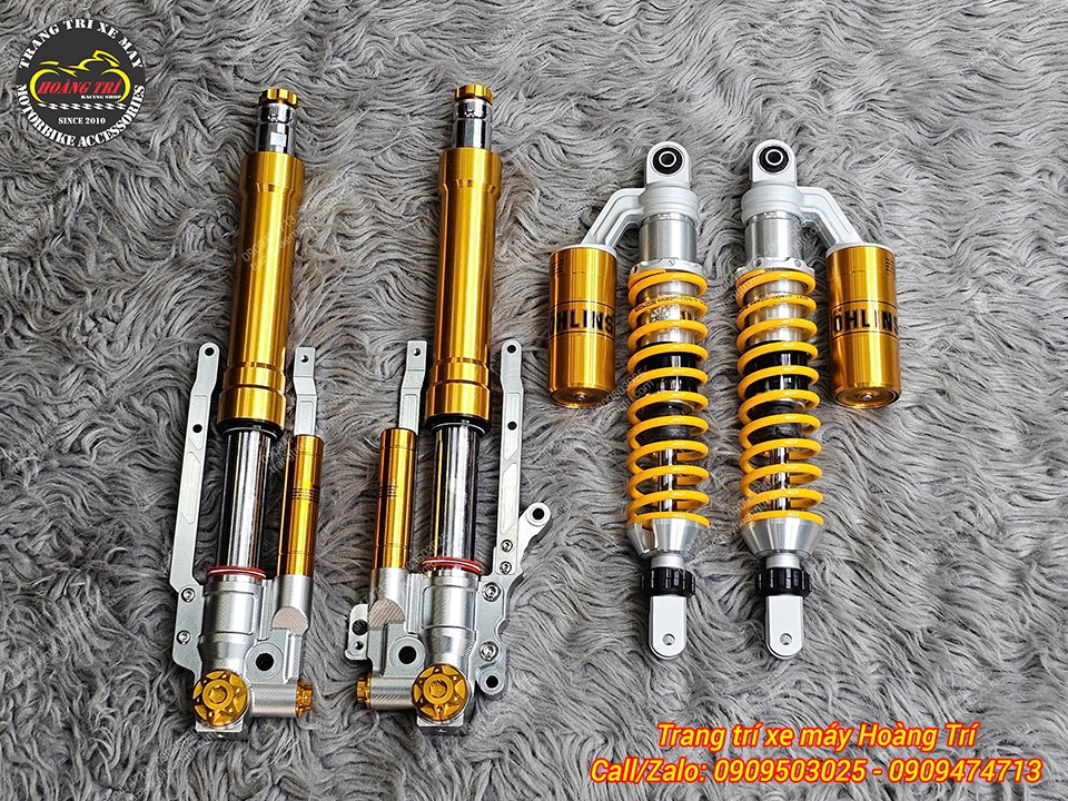 Bộ đôi dành cho anh em thích đồng bộ màu vàng cho dàn chân của xế yêu PCX 160 bản ABS