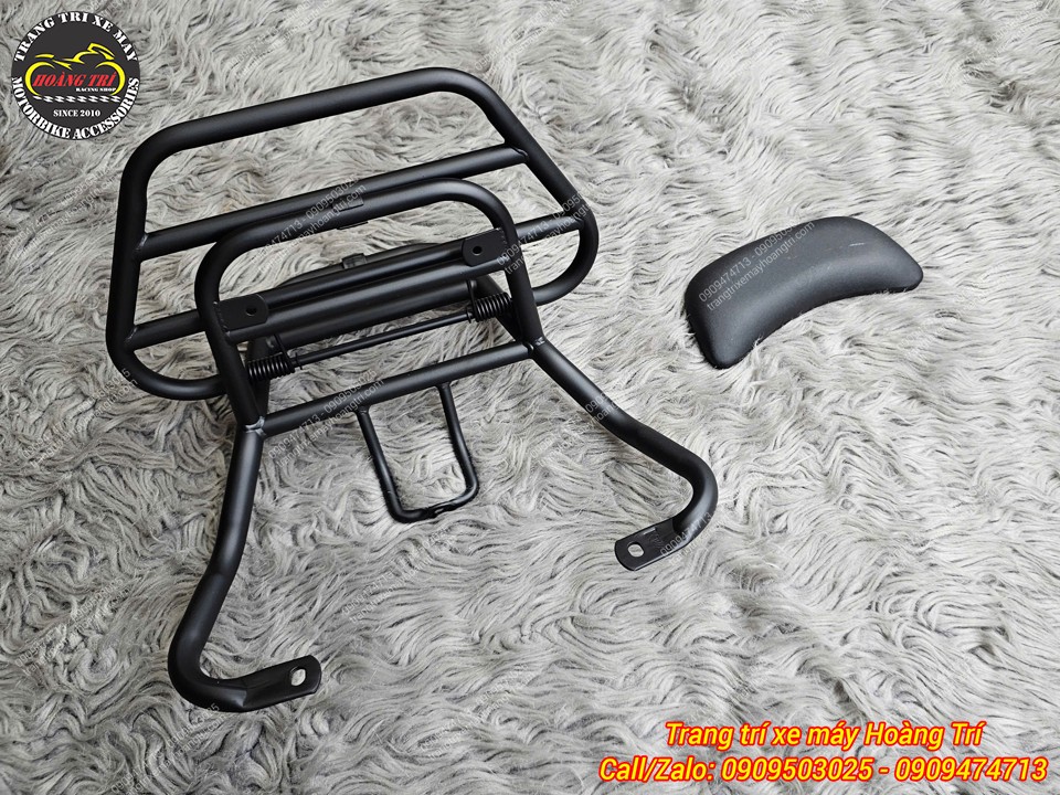 Thiết kế baga sau phong cách Vespa cho Vinfast Motio tích hợp sẵn nệm tựa lưng, phủ lớp sơn tĩnh điện sang trọng
