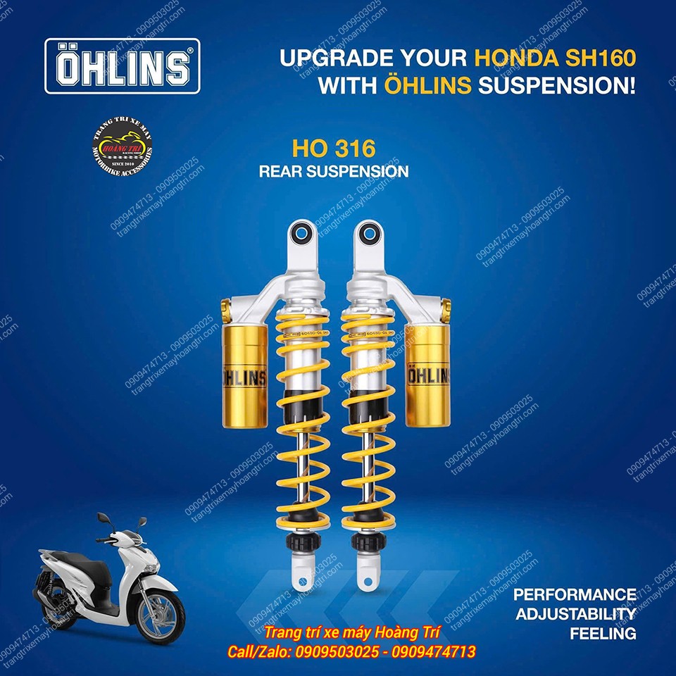 Phuộc Ohlins chính hãng bình dầu với model HO316