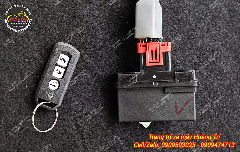 Remote điều khiển 3 núm cùng SCU (Bộ điều khiển trên Smartkey Honda)