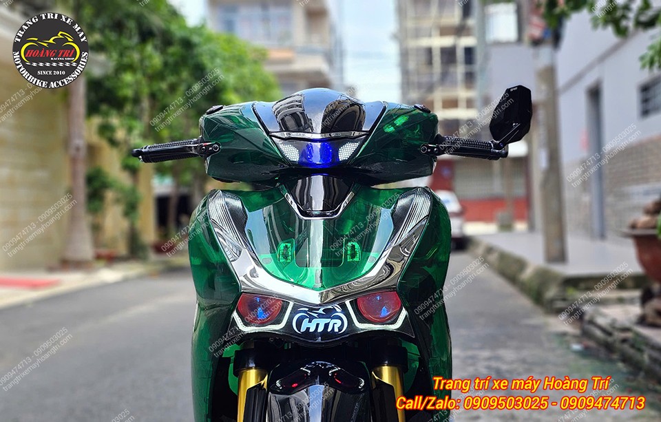 Cụm đèn bi cầu tăng thêm phần cá tính cho chiếc Sh Vetro phiên bản Việt