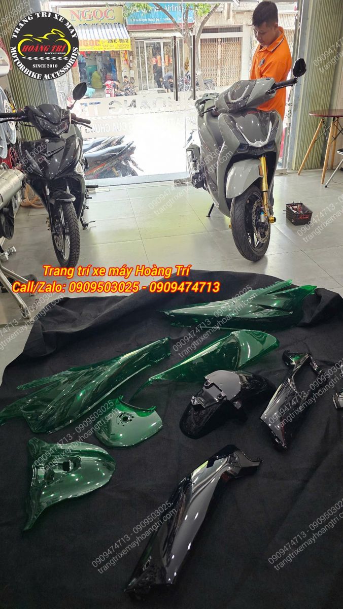 Chiếc Sh Việt Nam màu xám xi măng sẵn sàng được lột xác với dàn áo mới