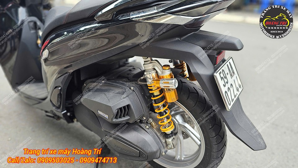 Xe SH 350i được trang bị phuộc Ohlins cùng phụ kiện HPA TTX V2