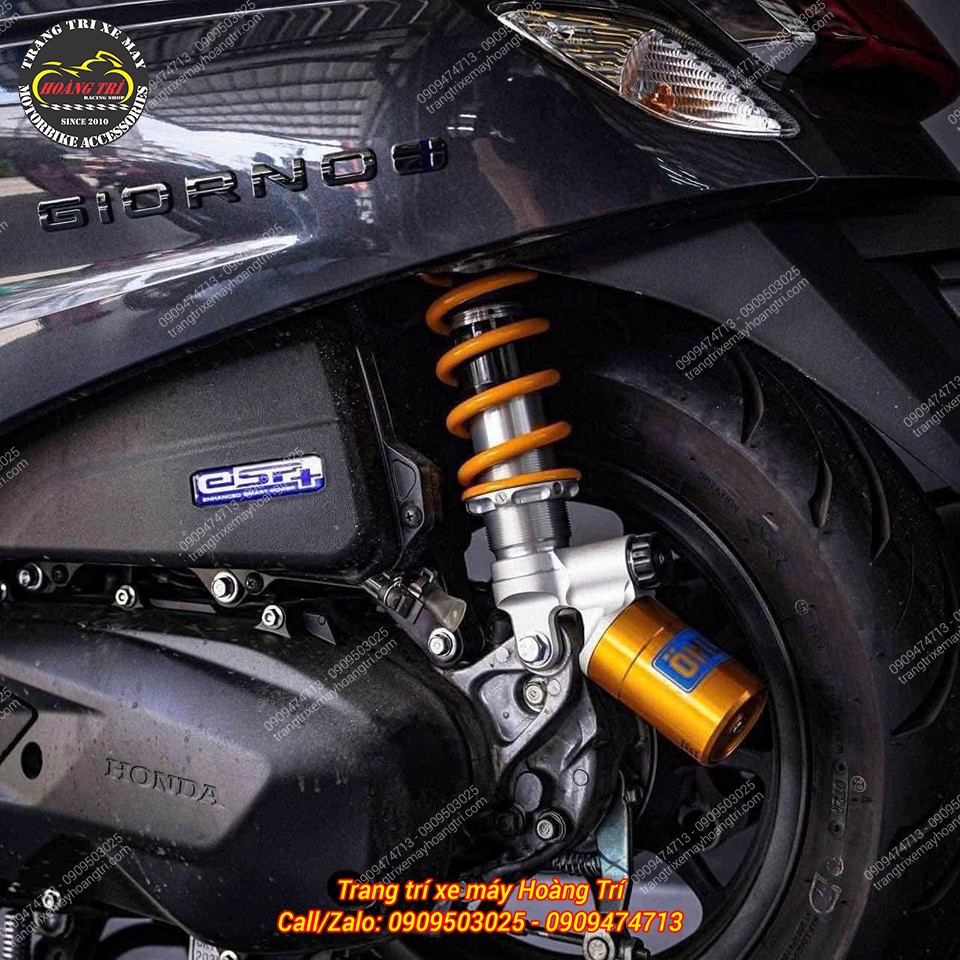 Hình ảnh lắp đặt thực tế của phuộc Ohlins HO349 trên xe Giorno 125
