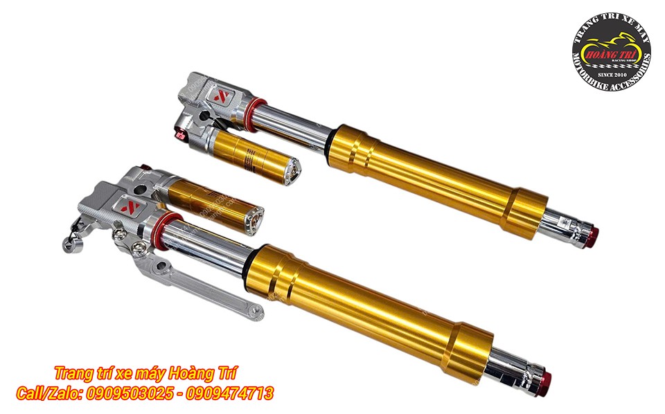 Gam màu vàng rất hợp khi kết hợp với phuộc sau Ohlins dành cho các anh em độ xe