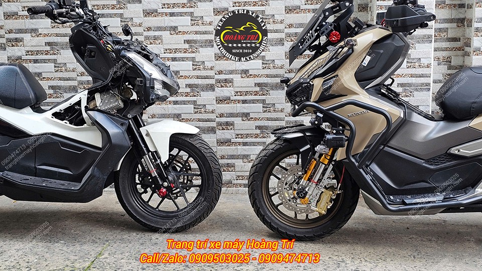 Trong ảnh là mẫu ADV 160 nổi bật với bộ heo dầu Brembo 4 piston