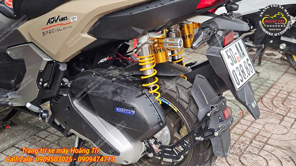 Màu vàng đặc trưng tôn lên sự sang trọng của thương hiệu Ohlins chính hãng