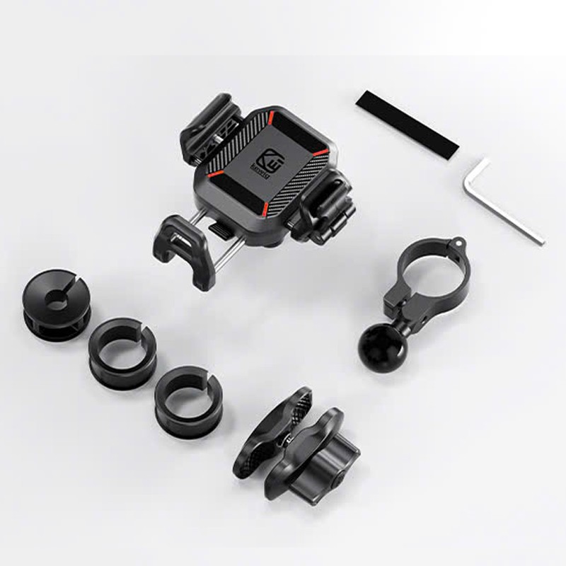 Bộ sản phẩm giá đỡ điện thoại Kewig M33 đi kèm đầy đủ các phụ kiện cần thiết