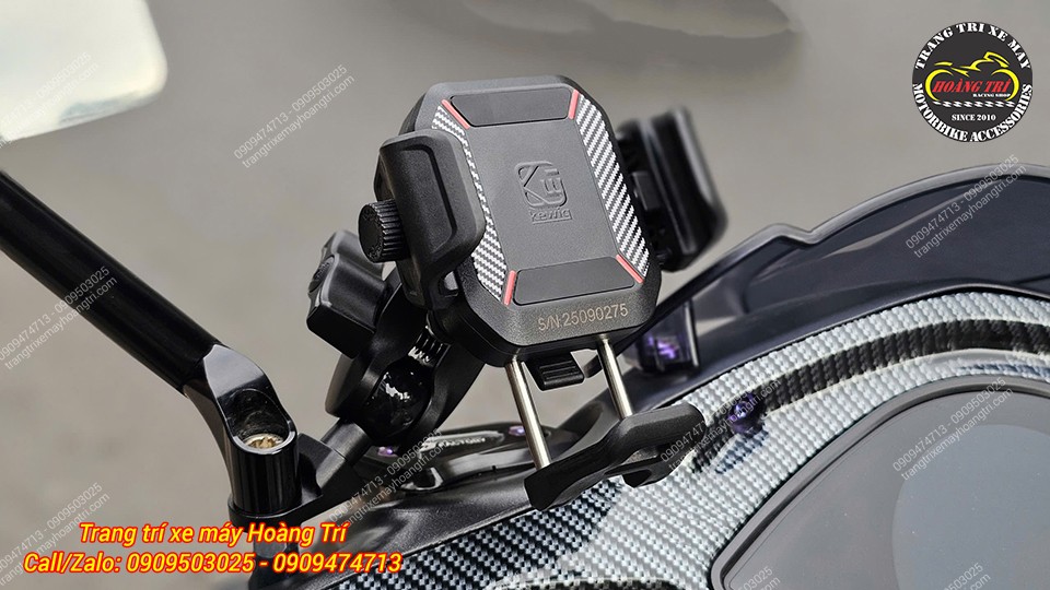 Wave RSX 2024 vừa được bổ sung giá đỡ điện thoại Kewig M33 tăng thêm tiện ích