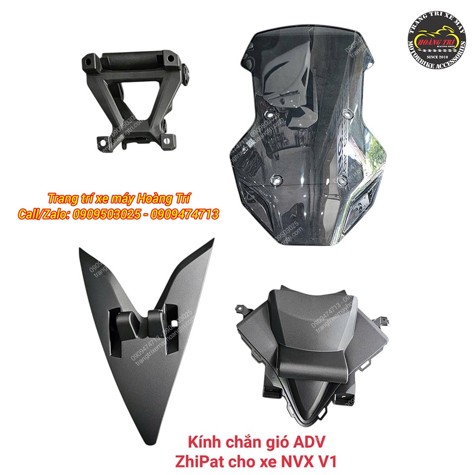Bộ phụ kiện kính ADV Zhi.Pat được trang bị cho dòng xe NVX V1