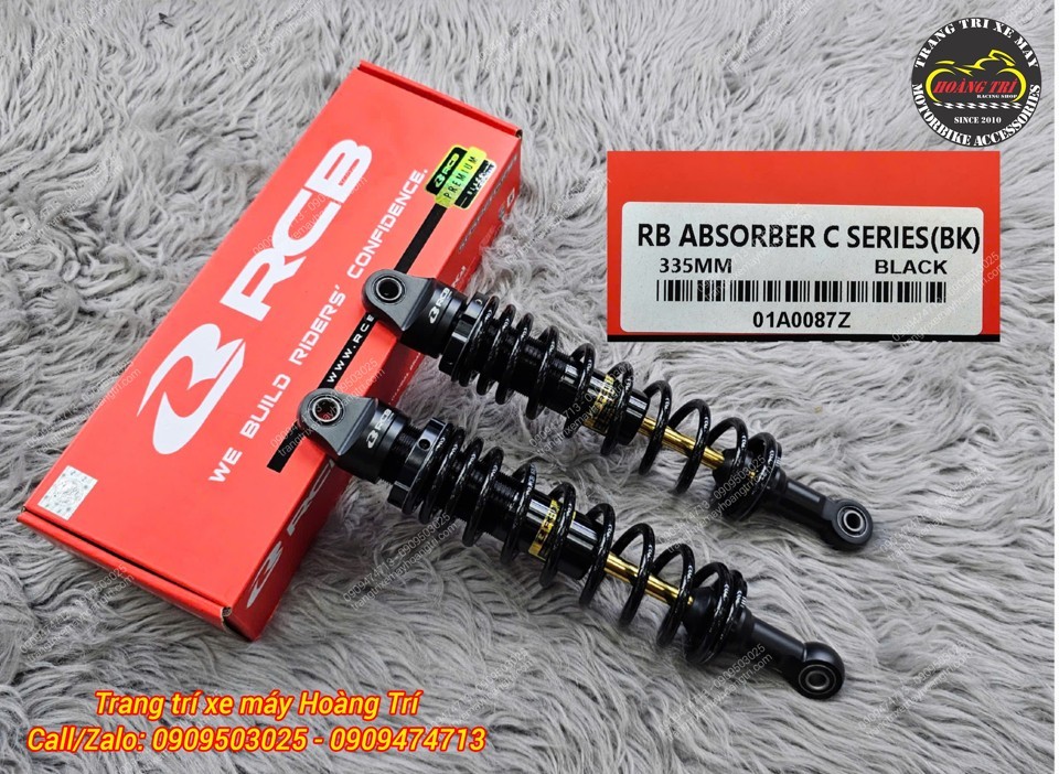 Dòng phuộc sau Racing Boy Series C với phiên bản full đen và ti vàng cao cấp được thiết kế dành riêng cho xe Vinfast EVO