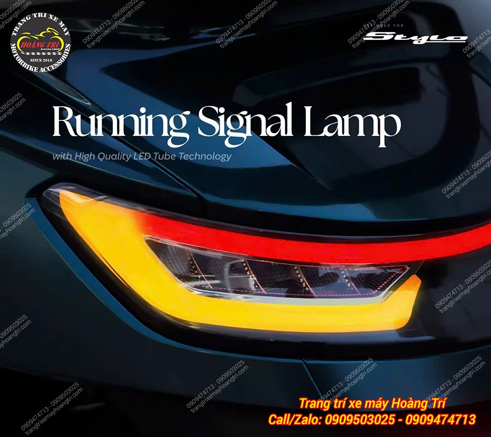Ở chế độ xi nhan, ánh sáng chuyển màu và tạo hiệu ứng LED động rất độc đáo