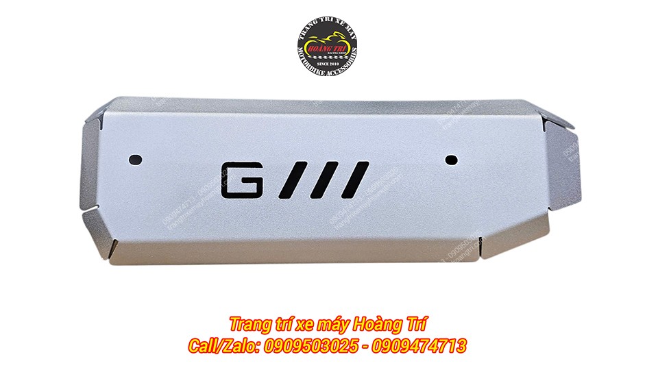 Đây là cận cảnh phiên bản màu bạc của mẫu ốp pô CNC GTR