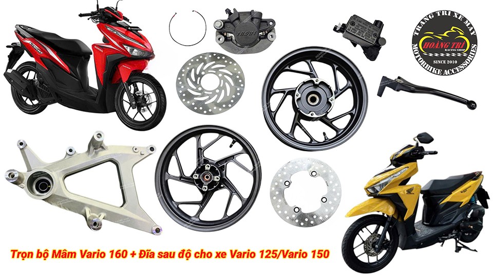Các phụ kiện trong trọn bộ mâm Vario 160 cho xe Vario 125/150