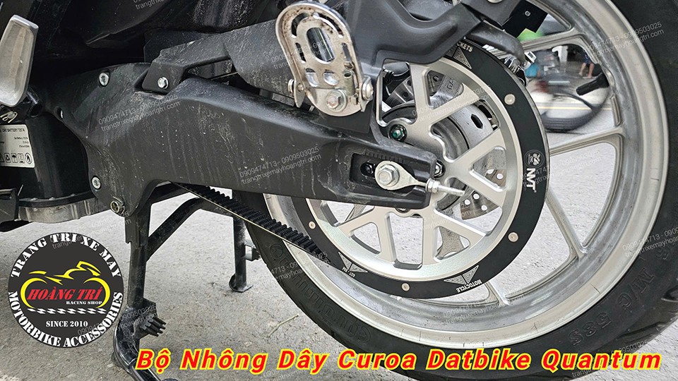 Thiết kế tổng thể có sự điều chỉnh nhẹ so với khi dùng nhông sên dĩa ban đầu của DatBike Quantum