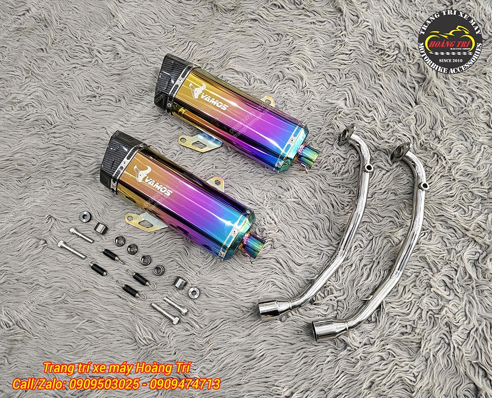 Anh khách ở xa đặt mua cùng lúc 2 bộ pô Vamos Sport titanium Thái