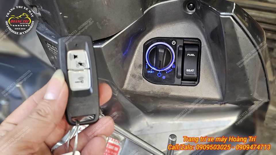 Loại Smartkey này dùng cho SH 350, sở hữu 2 nút chức năng