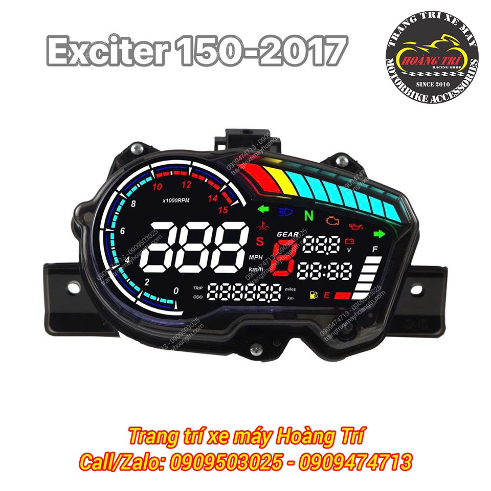Phiên bản đồng hồ điện tử dành riêng cho Exciter 2015-2017, mẫu Sum Racing Plus 2025